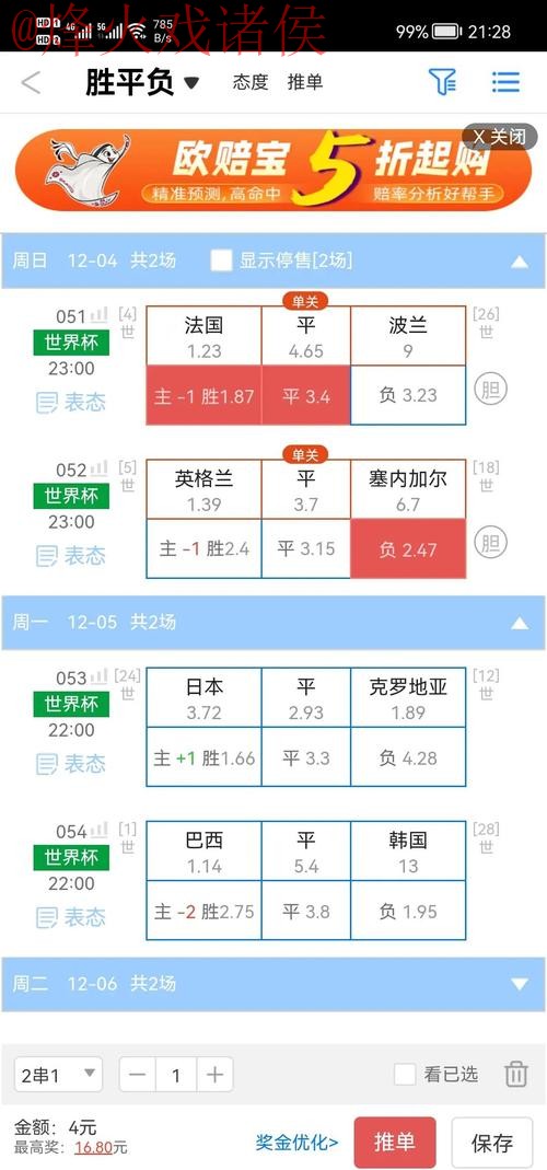 安卓平台官方世界杯盘口攻略解析